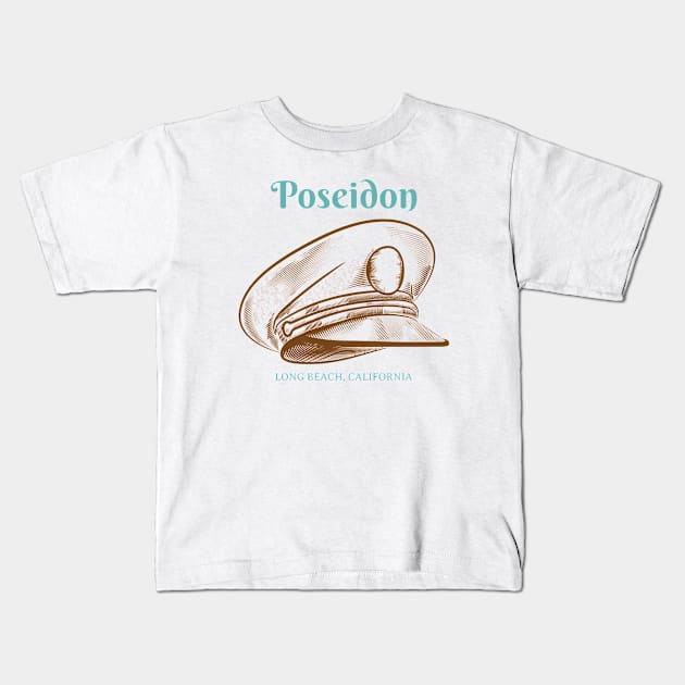 Ship Captain Poseidon Kids T-Shirt by Tip Top Tee's